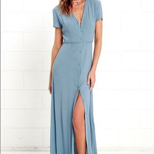 Glamorous // Vida Bonita Dusty Blue Maxi